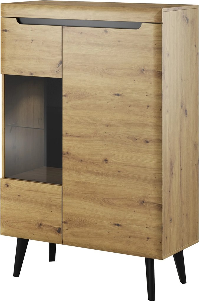 Witryna NORDICO 134 x 90 cm stojąca