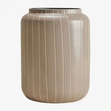 Wazon Z Żelaza Bieberlis ↑30 Cm & Kremowa Tapioca - Sklum