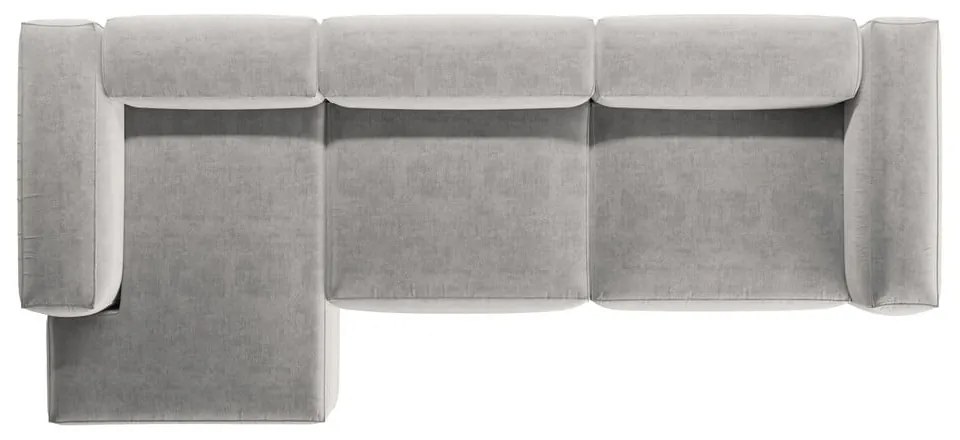 Jasnoszary narożnik (lewostronny/z szezlongiem) Bergamo – Cosmopolitan Design