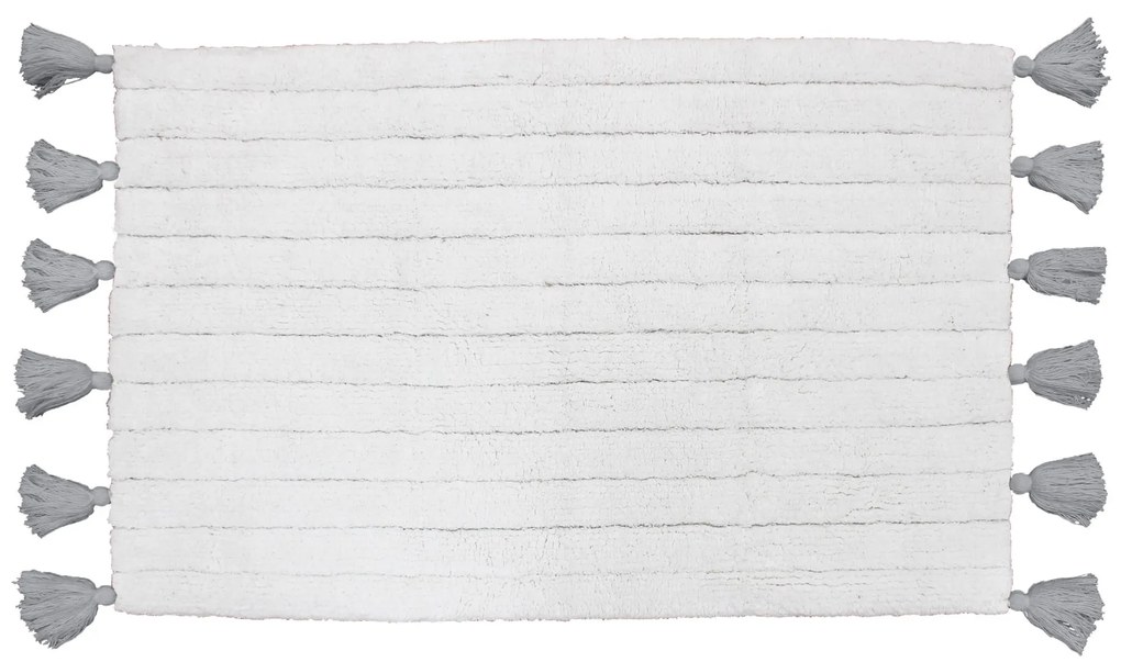 Dywanik łazienkowy MINATIS, 100% bawełny, z frędzlami, 50 x 80 cm