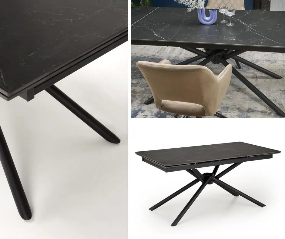 Rozkładany stół z blatem ze spieku Vitorino Halmar