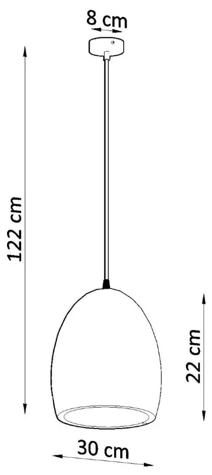 Biała lampa wisząca z ceramicznym kloszem ø 30 cm Fonsie – Nice Lamps