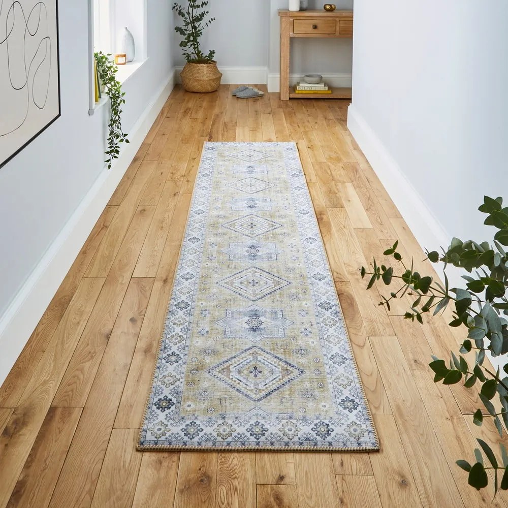 Szaro-beżowy dywan 225x60 cm Topaz – Think Rugs