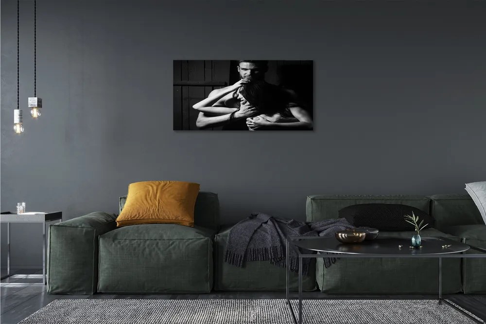 Duży obraz na płótnie Para w Romantycznym Ujęciu