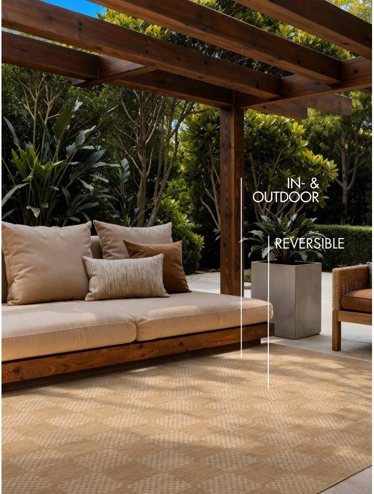 Kremowo-naturalny dywan odpowiedni na zewnątrz 160x230 cm Haringey Dorothy – Ted Baker