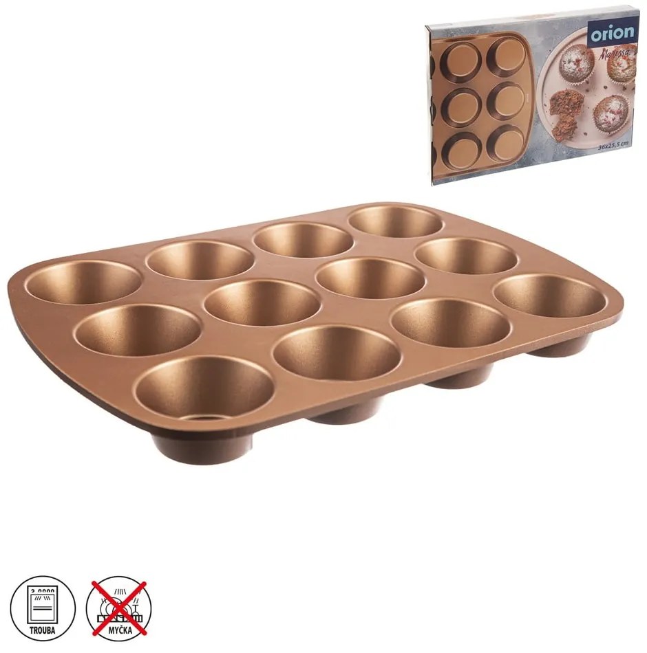Metalowa forma do pieczenia muffinów 25,5x36 cm Marissa – Orion