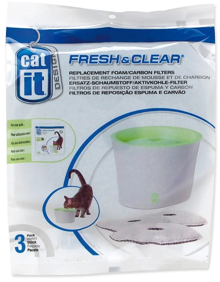 Filtry do poidełka fontanny dla kotów 3 szt. Catit Fresh&amp;Clear – Plaček Pet Products