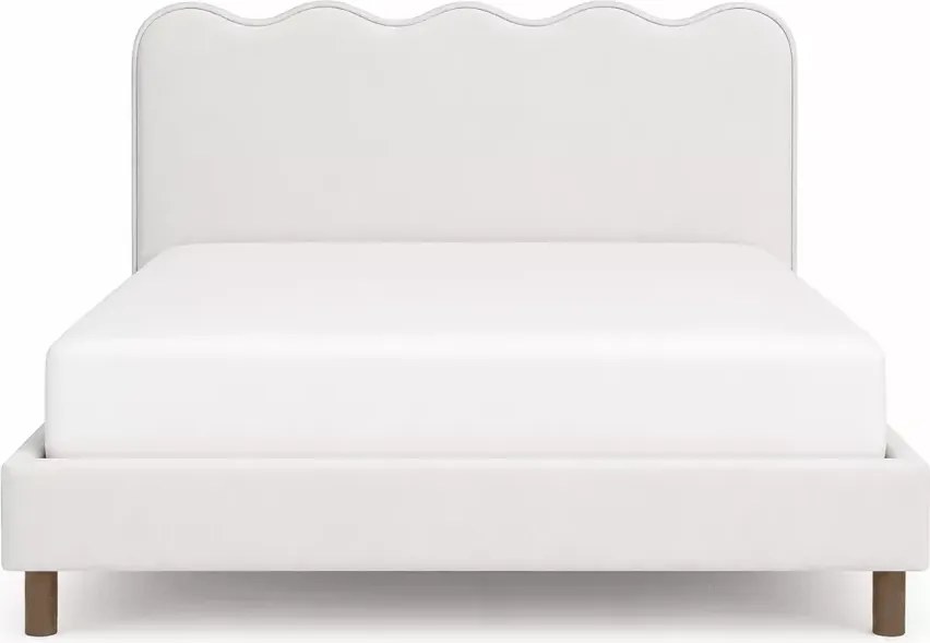 Łóżko tapicerowane Poof 160x200 / 180x200 ze stelażem z wysokim eleganckim zagłowiem
