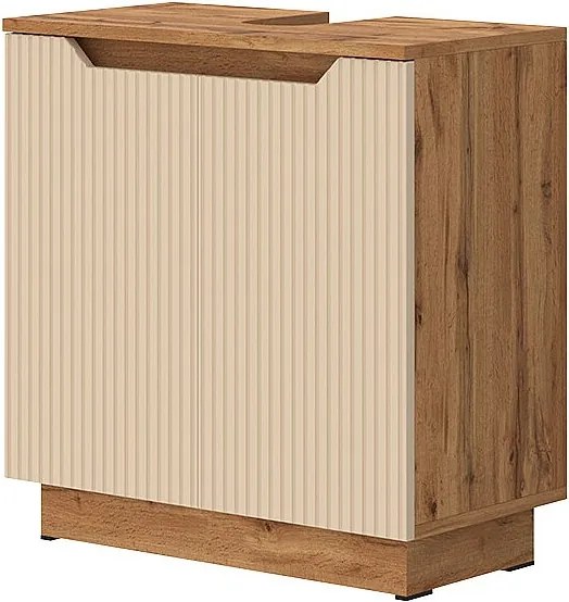 Szafka pod umywalkę dąb/kaszmir w paski 59.8x32x62.1 lotta