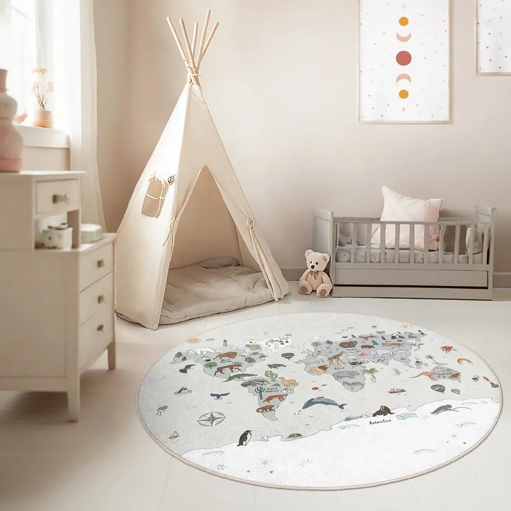 Dziecięcy dywan do zabawy odpowiedni do prania ø150 cm Big World – Mila Home