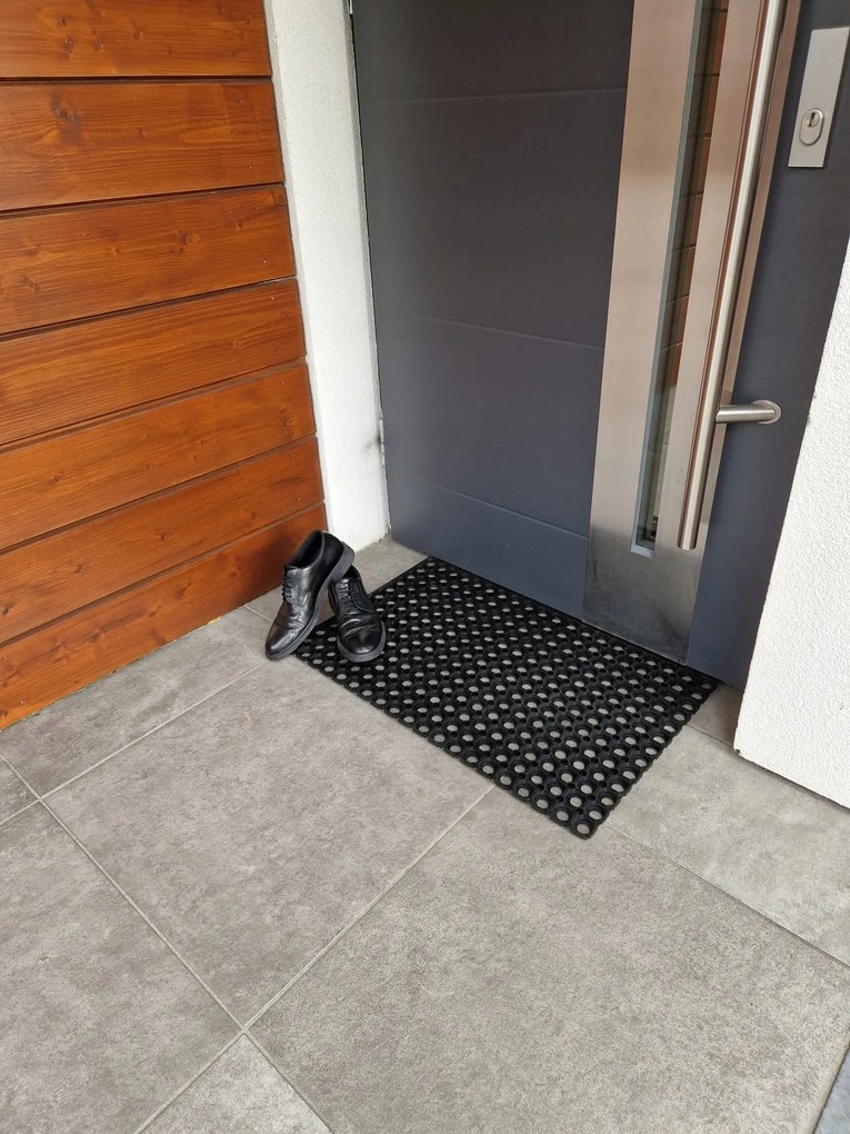 Wycieraczka 50x80cm Gumowa Plaster Miodu Wytrzymała Antypoślizgowa Ażurowa