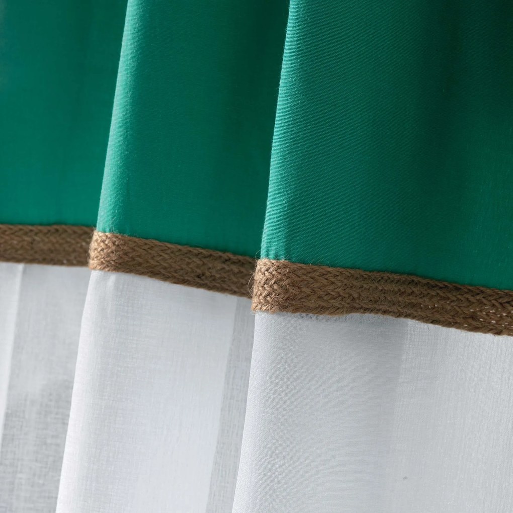 Firana gotowa KELONIA, 140 x 240 cm, z ozdobnym paskiem