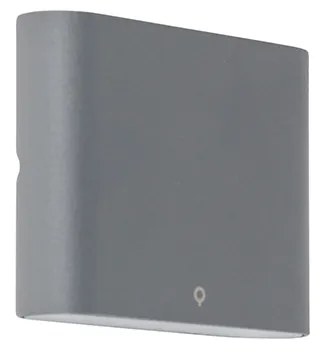Nowoczesna lampa ścienna grafitowa 11,5 cm z LED IP65 - Batt