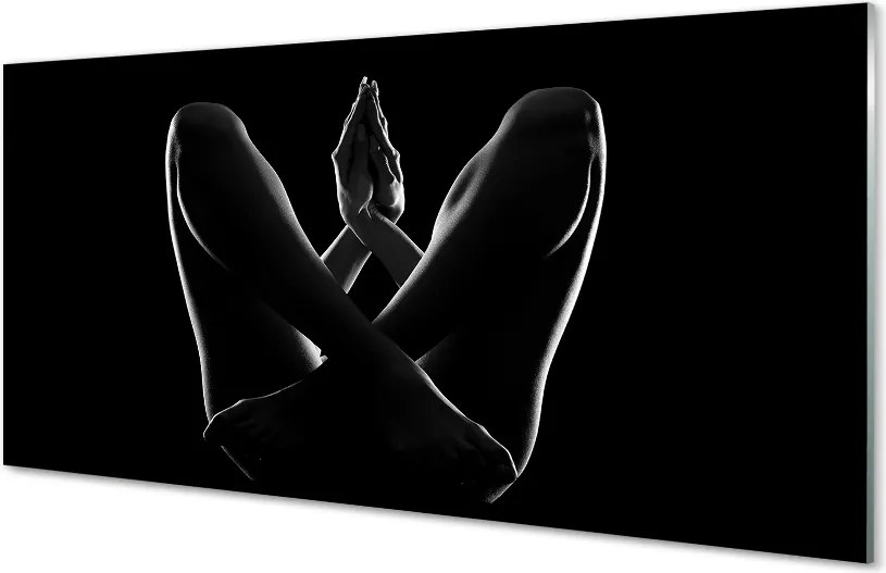 Panel szklany do Kuchni Akt: Nogi i Ręce Kobiety