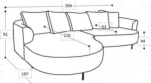 Beżowy narożnik (prawostronny) Vitoria – Scandic