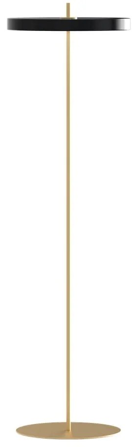 Czarna lampa stojąca LED ze ściemniaczem i metalowym kloszem (wysokość 151 cm) Asteria Floor – UMAGE