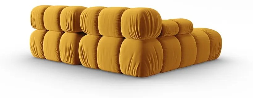 Żółta aksamitna sofa 191 cm Bellis – Micadoni Home