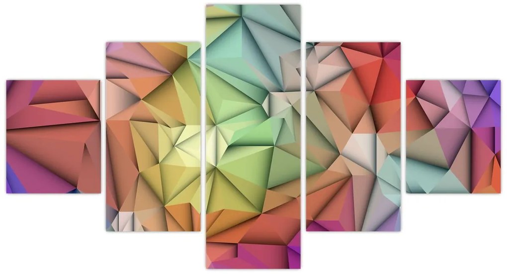 Obraz - Abstrakcja wielokątna (125x70 cm)