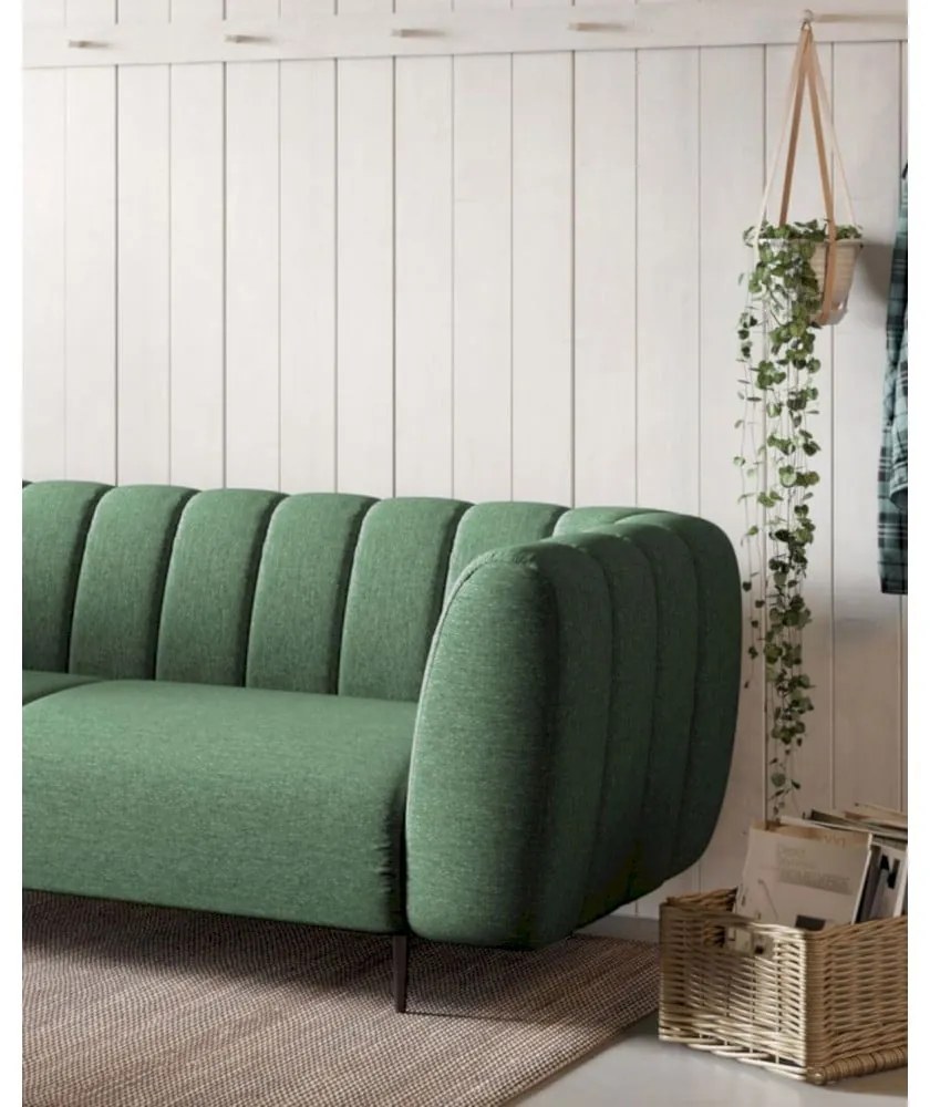 Ciemnozielona sofa 210 cm Shel – Ghado