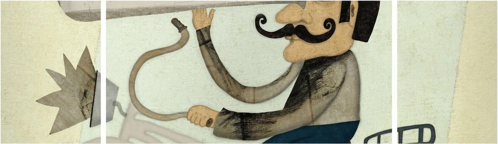 Obraz - Astronom na rowerze (170x50 cm)