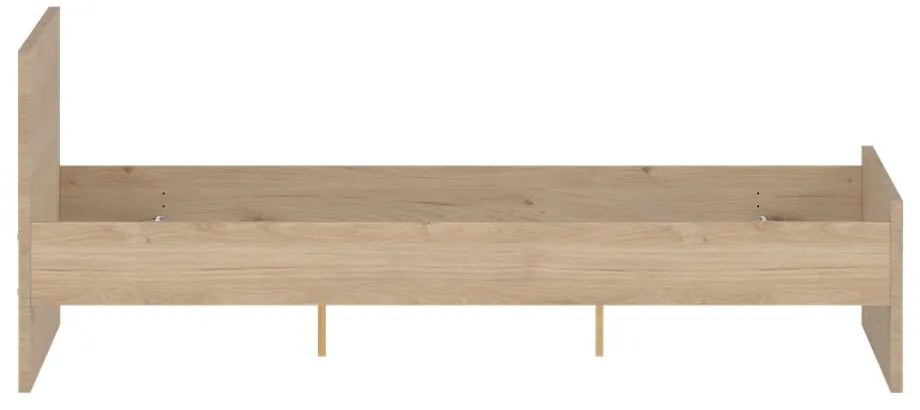 Łóżko dwuosobowe w dekorze dębu bez stelaża 180x200 cm w naturalnym kolorze Naia – Tvilum