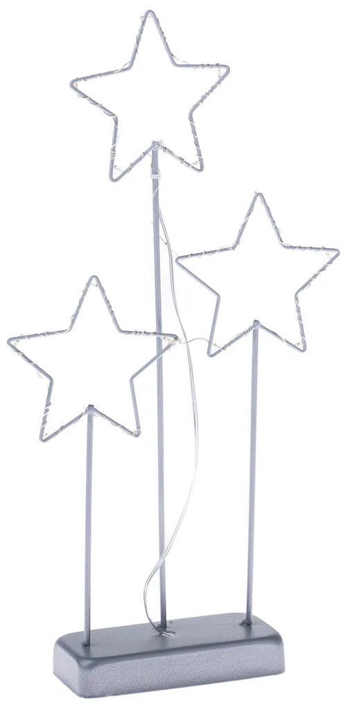 Świąteczna dekoracja świetlna Gwiazdy, 20 x 40 cm, 15 diod LED