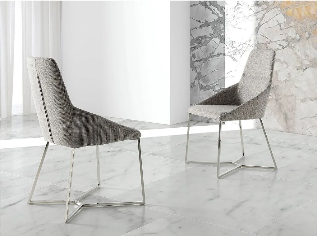 Szare krzesło z tkaniny 4008 ANGEL CERDA