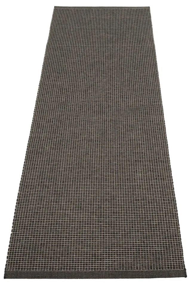 Antracytowy chodnik odpowiedni na zewnątrz 70x240 cm Emm Black Linen – Pappelina