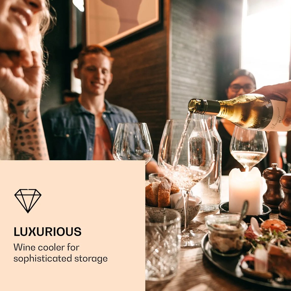 Klarstein Vinovilla 15cm 7 Butelek Winiarka do Zabudowy Biały