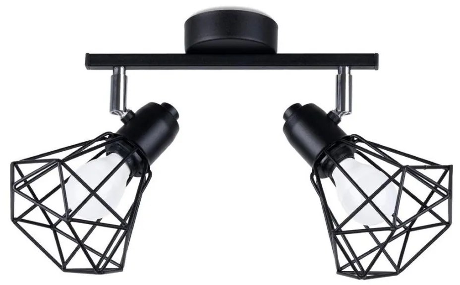 Sollux SL.1106 - Lampa punktowa ARTEMIS 2xE14/40W/230V czarna