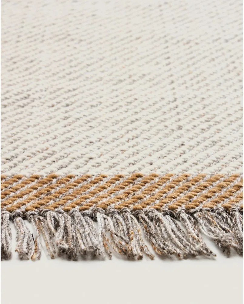 Kremowy wełniany dywan tkany ręcznie 200x300 cm Brina – Kave Home