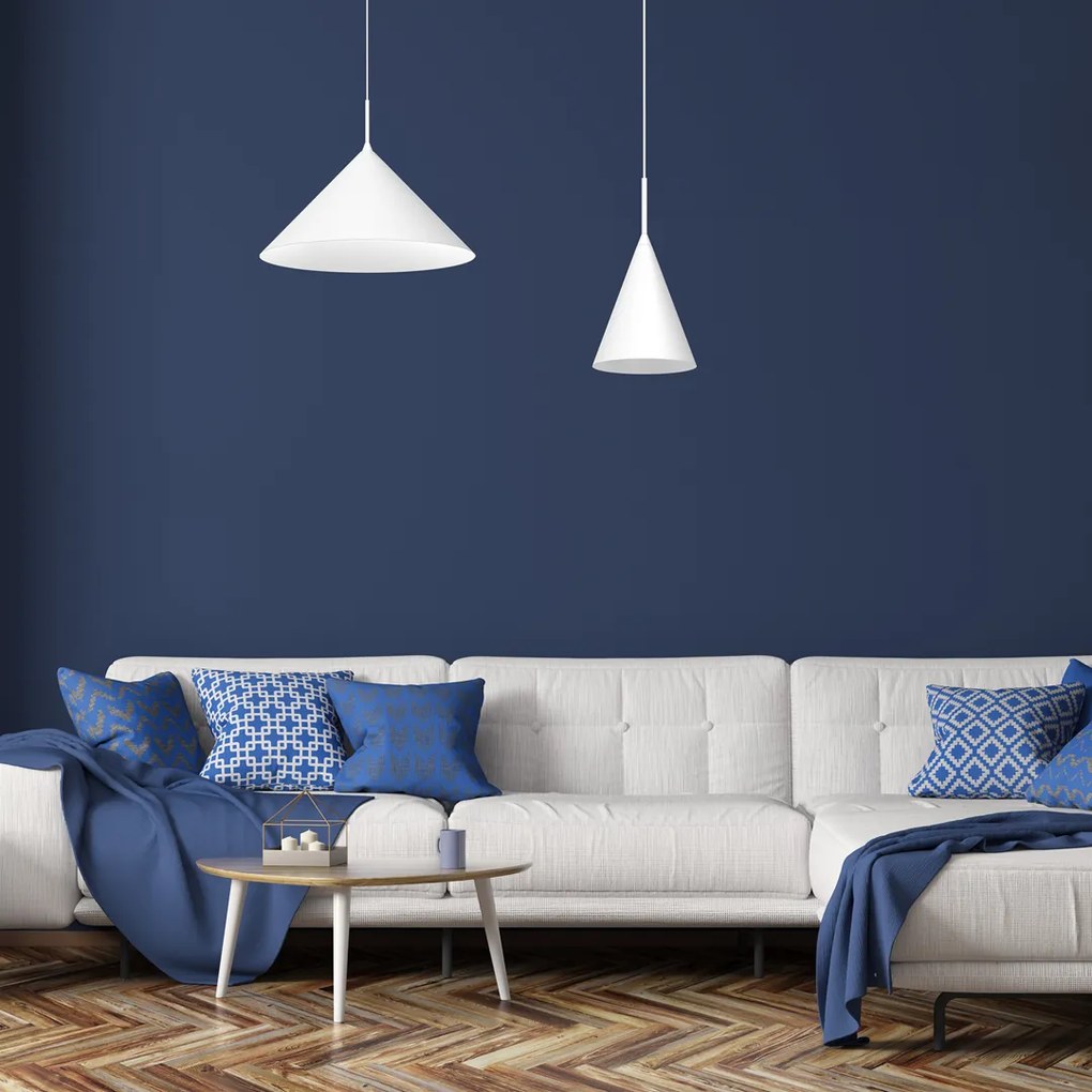 Lampa wisząca CAPITAL WHITE Ø46cm 1xGX53, biała trójkąt, pojedyncza