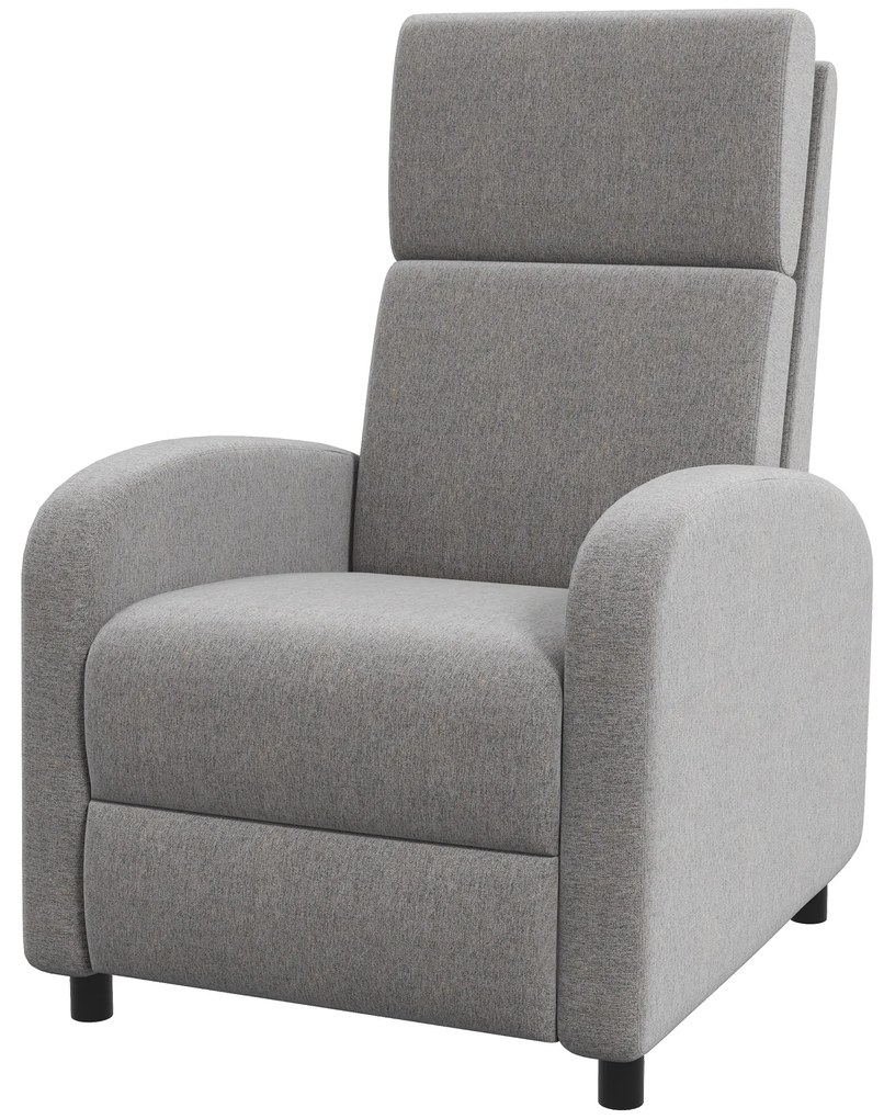 HOMCOM Fotel relaksacyjny telewizyjny, wyciągany podnóżek, nachylany do 160°, 64 x 86 x 102 cm, Szary
