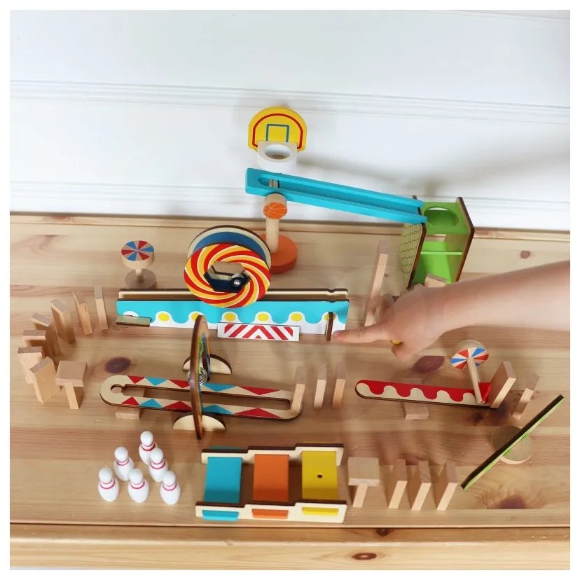 Tooky toy tor kulkowy kulodrom domino