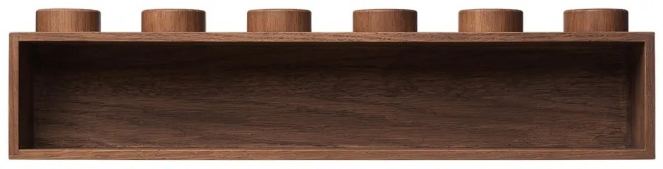Dziecięca półka z drewna dębowego bejcowanego na ciemno LEGO® Wood