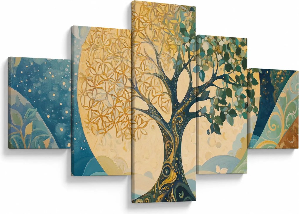 Obraz – Drzewo życia w księżycu (125x70 cm)
