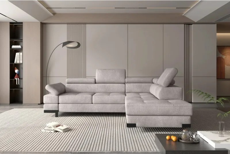 Narożnik EMPORIO L Prawostronny z funkcją spania Prawostronny w ktaninie SERENO 682 WERSAL