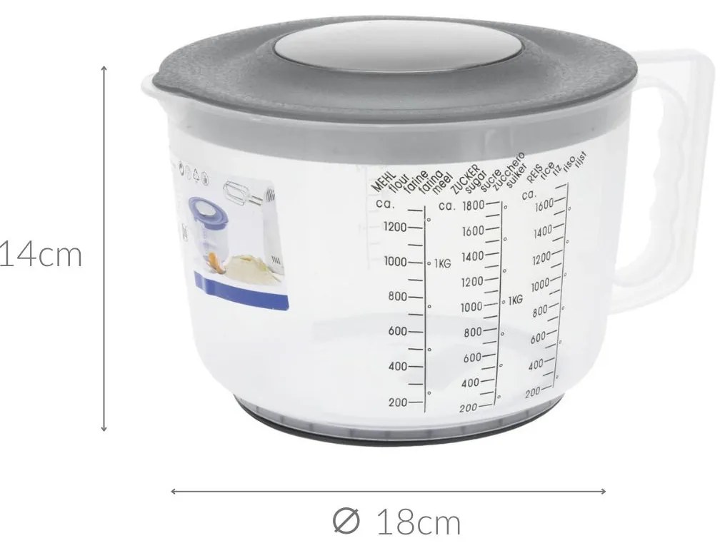 Miarka kuchenna z podziałką, 2 l