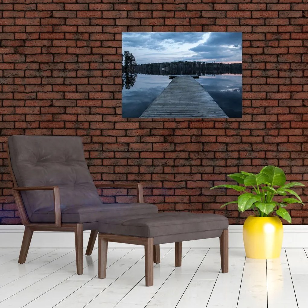 Obraz - Molo nad jeziorem (70x50 cm)