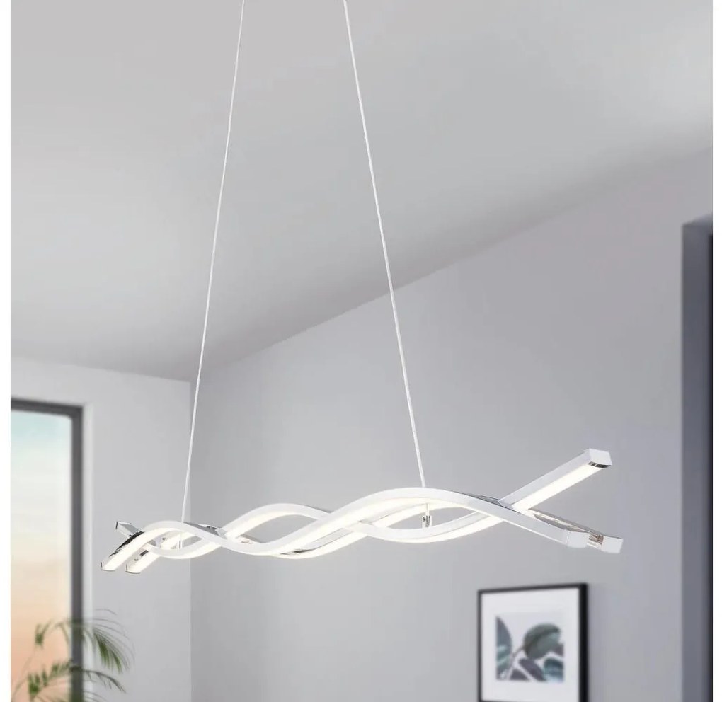 Eglo 96102 - Lampa wisząca LED na przewodzie LASANA 2 LED/35W/230V 3000K błyszczący chrom