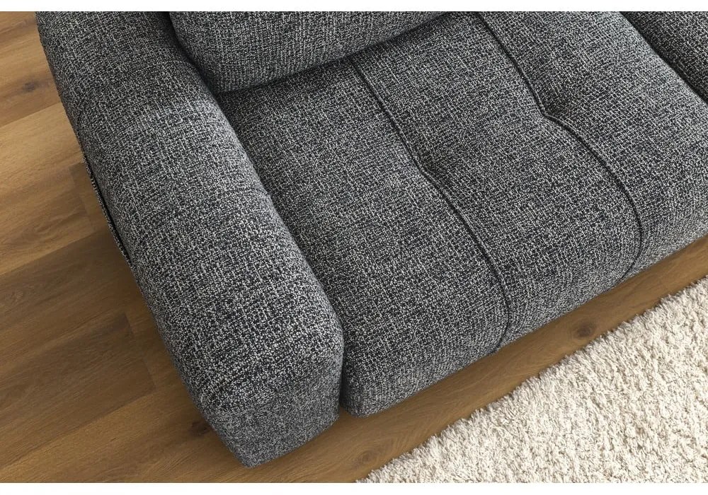 Ciemnoszara rozkładana/ze schowkiem sofa 248 cm Arsene – Bobochic Paris