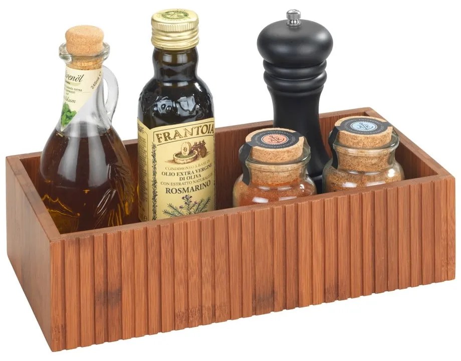 Bambusowy pojemnik w naturalnym kolorze 30x15x8 cm Mera – Wenko