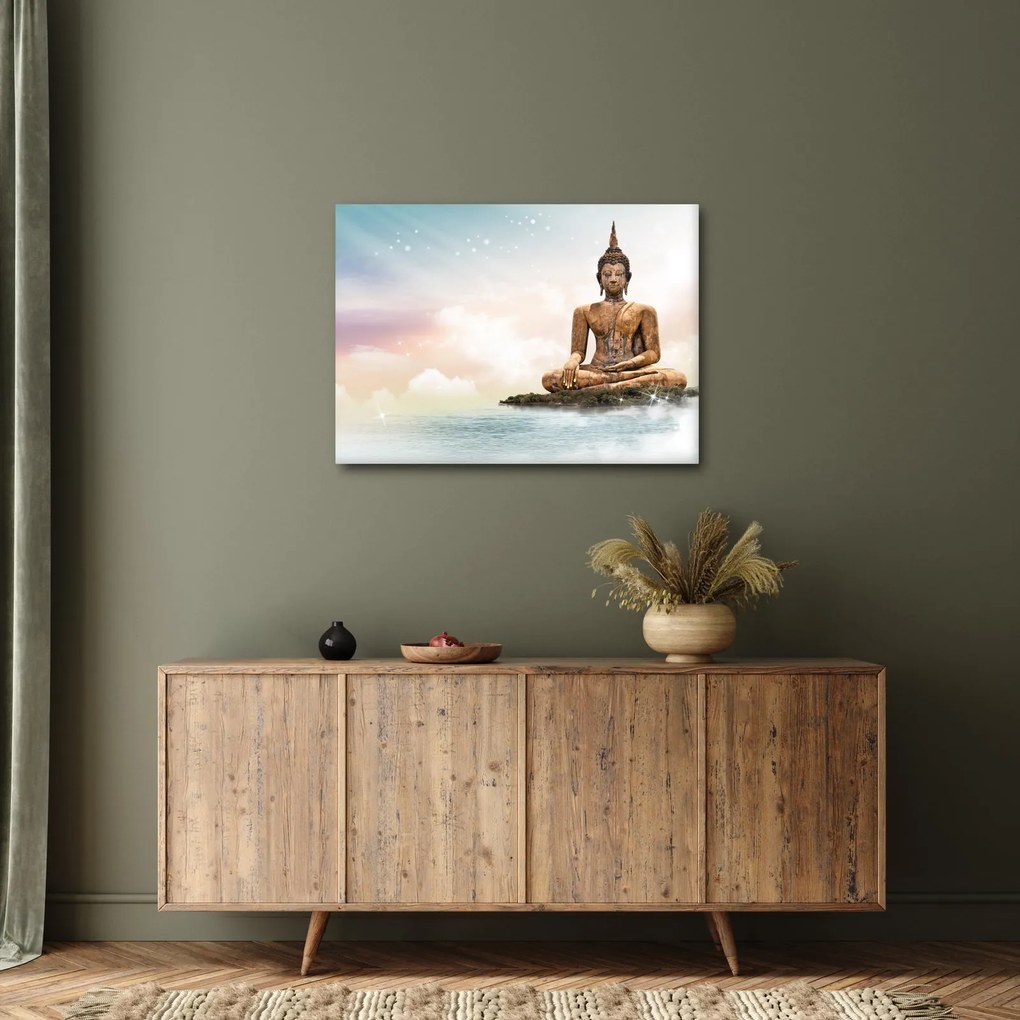 Obraz - Budda nadzorujący ziemię (70x50 cm)