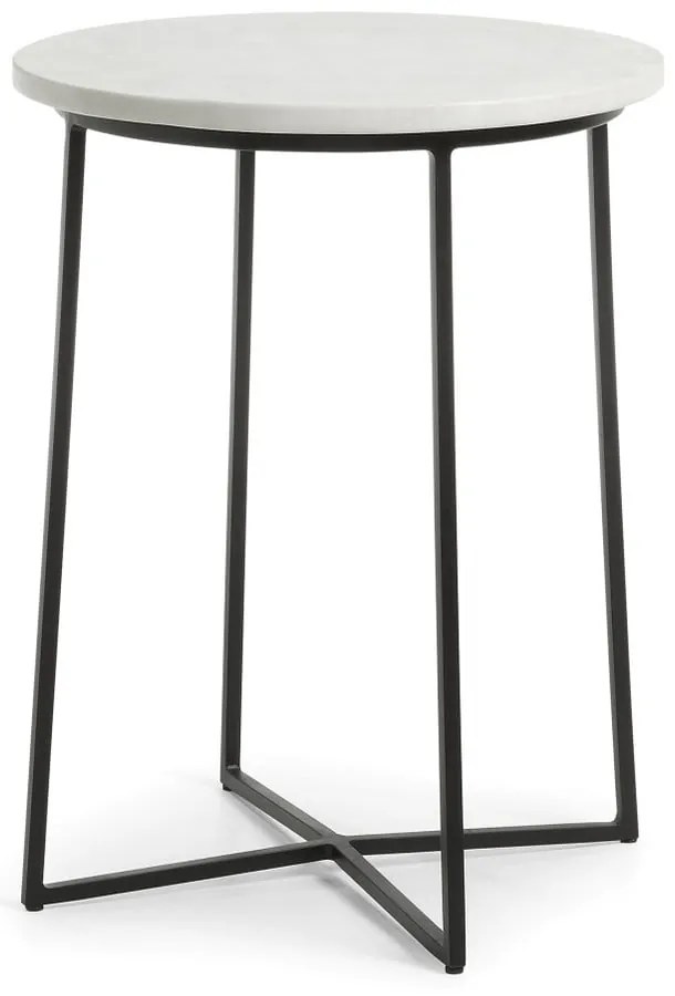 Okrągły stolik z marmurowym blatem ø 41 cm Bryson – Kave Home