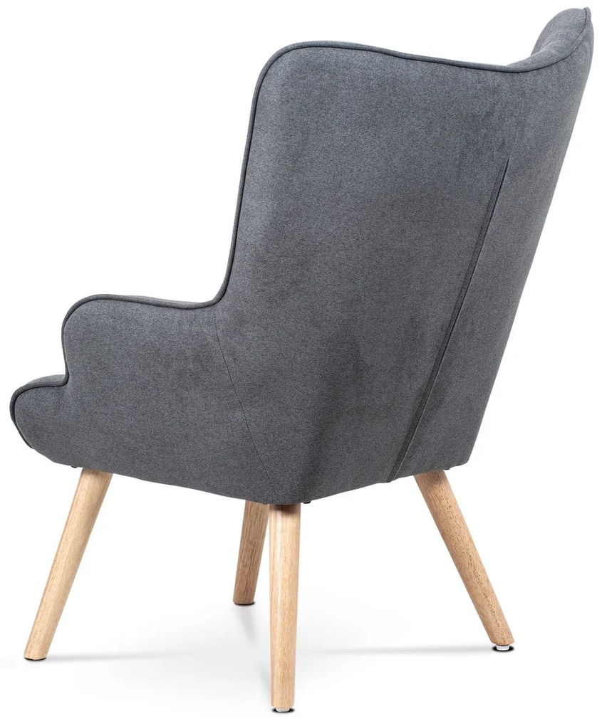 Fotel z podnóżkiem GREY2, szary