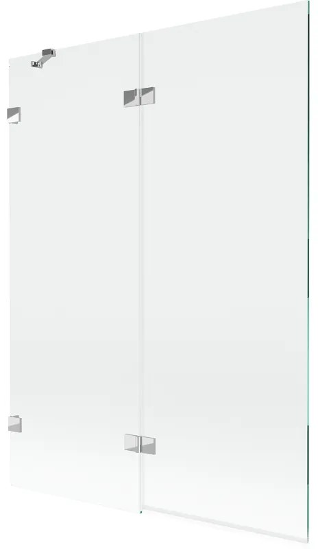 Mexen Lunar parawan nawannowy 2-skrzydłowy lewy 130 x 150 cm, transparent, chrom - 897-130-100-01-00-L