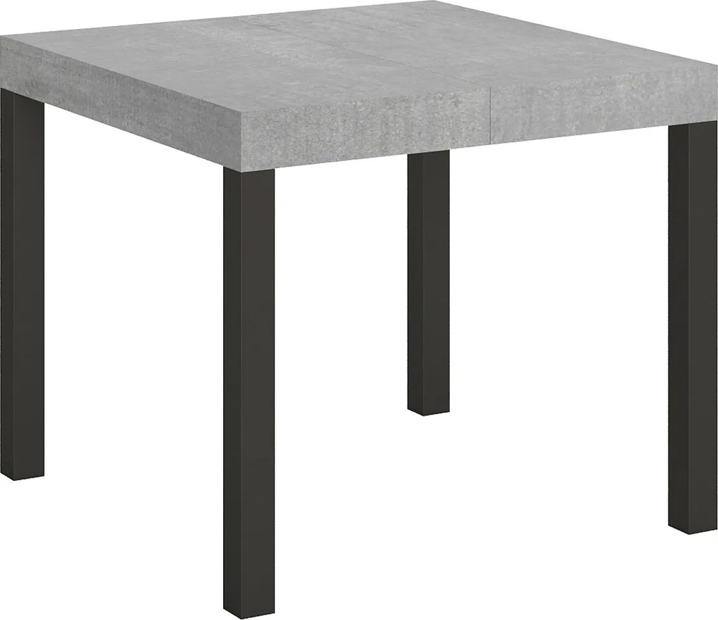 Stół rozkładany 90/246x90 cm Everyday cementu nogi antracytowe