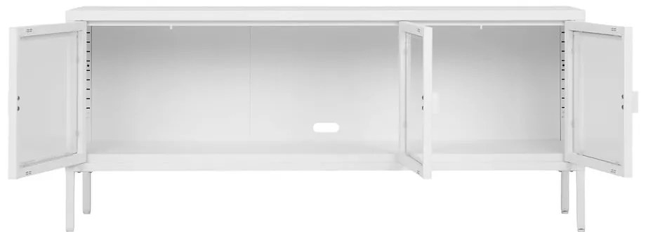 Biała metalowa szafka pod TV 130x55 cm Brisbane – House Nordic