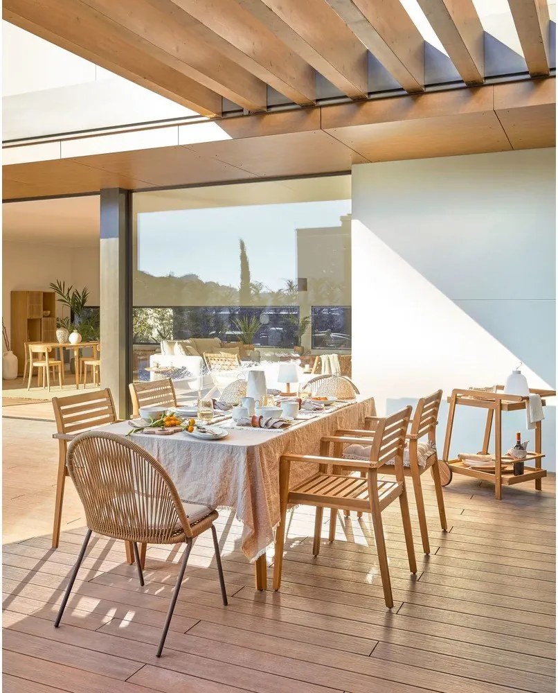 Drewniane krzesło ogrodowe w naturalnym kolorze Hanzel – Kave Home