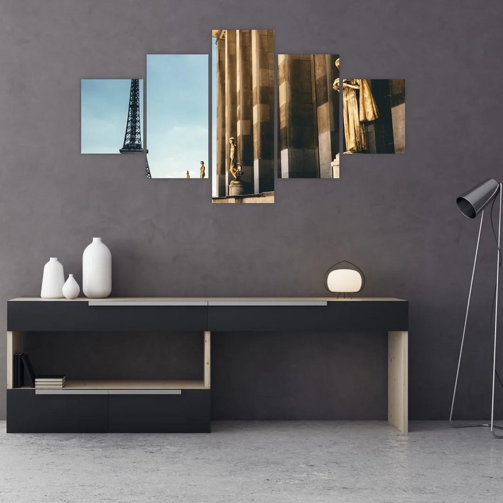 Obraz z placu Trocadero, Paryż (125x70 cm)